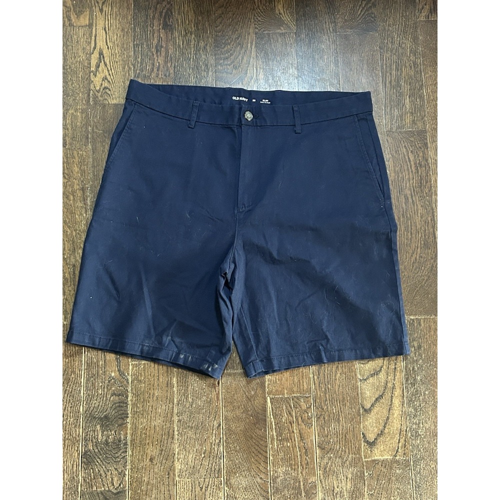 Old Navy‎ Men's Built-In Flex Slim Chino Shorts 38 Blue Pre-Owned